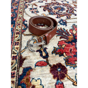 Vineyard Vines Leather Belt Brown Anchor Buckle Nautical Preppy Unisex Size 26